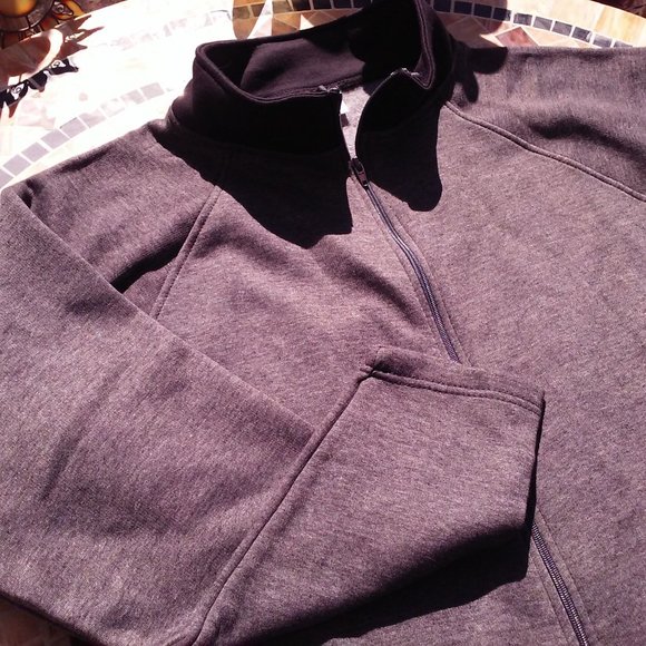 Skyline Wears X-2 Fleece Jacket Pockets Unisex Men's XXL Cotton/Poly Grey Black - Picture 2 of 10
